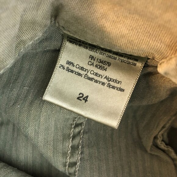 Sundry Womens Olive Green Twill Drawstring Waist Pants Size 24 - Picture 5 of 5